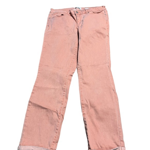 Jessica Simpson Orange Rolled Cropped Skinny Jeans Size 29 - Picture 1 of 5